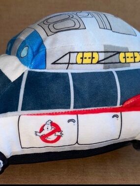 Ghostbusters Kids Plush Vehicle Toy - White and Blue